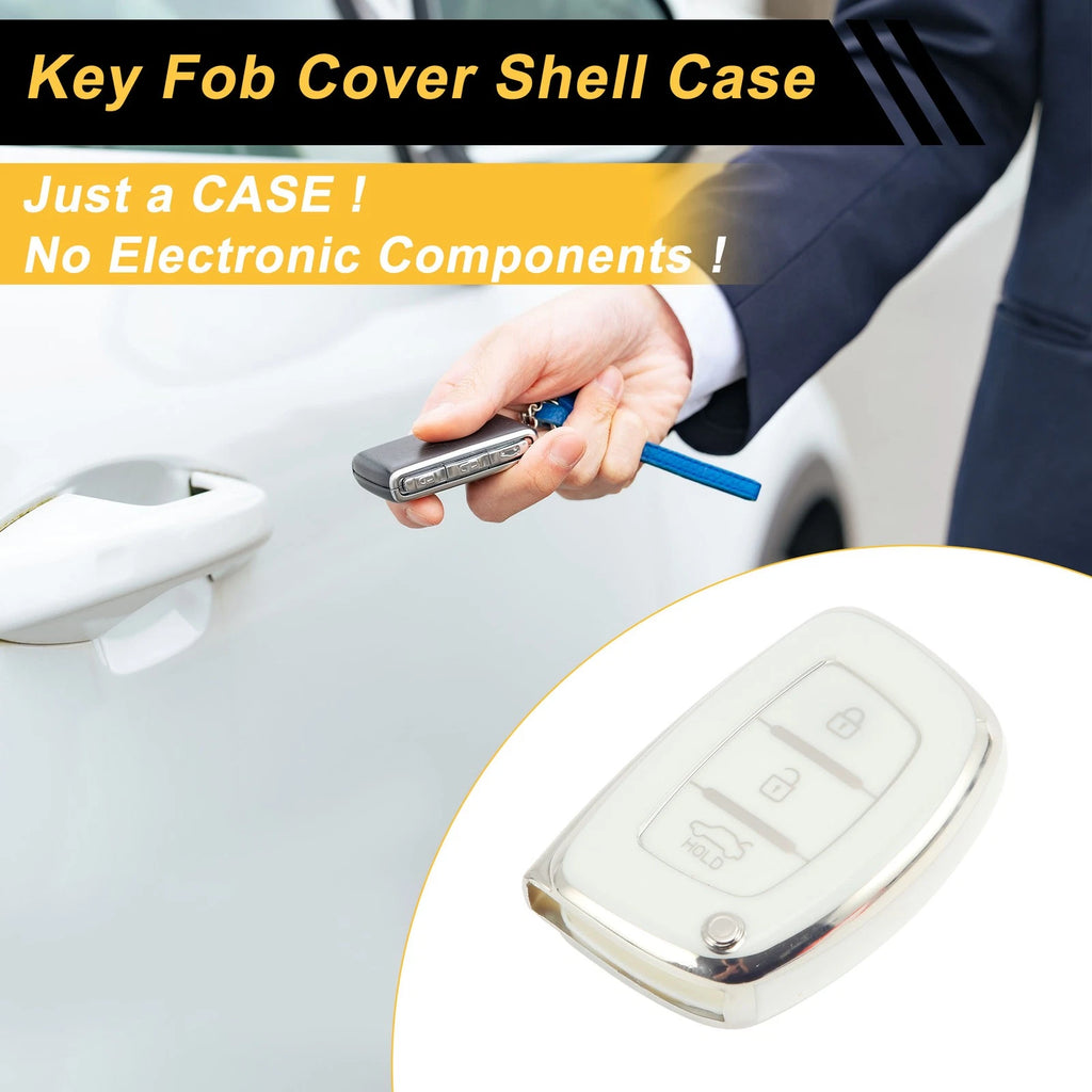 TPU Silicone Car Key Case for Hyundai i10 (2010–2023) - 3 Buttons