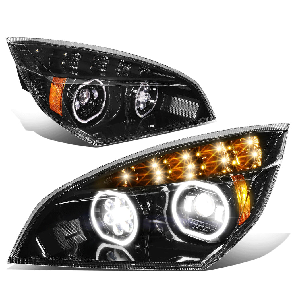 Full LED DRL Gattling Projector Headlights for Freightliner Cascadia (2018–2024)