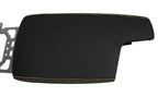 Console Armrest Cover for Subaru Crosstrek (2018–2020) Carbon Fiber Yellow Stitch