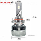 2X LED Headlight Bulbs for Fog Light F16-9006 (72W, 10000LM, 6500K)
