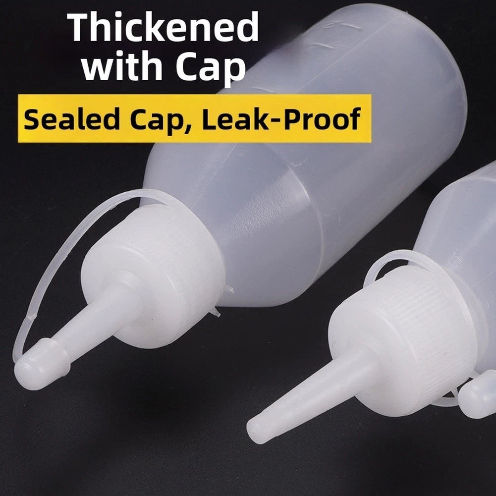 2X 100ml PE Dispensing Bottle with Graduated Scale for Flux Paste Measurement