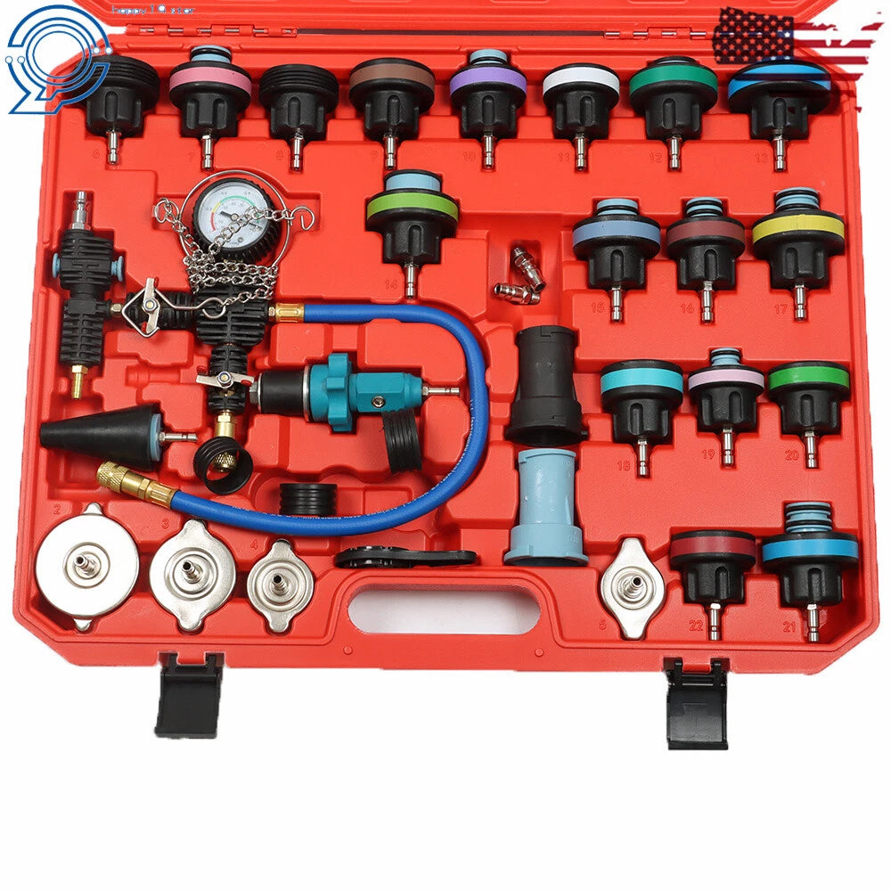 33 PCS Radiator Pressure Tester Kit for Cooling System Tool Set