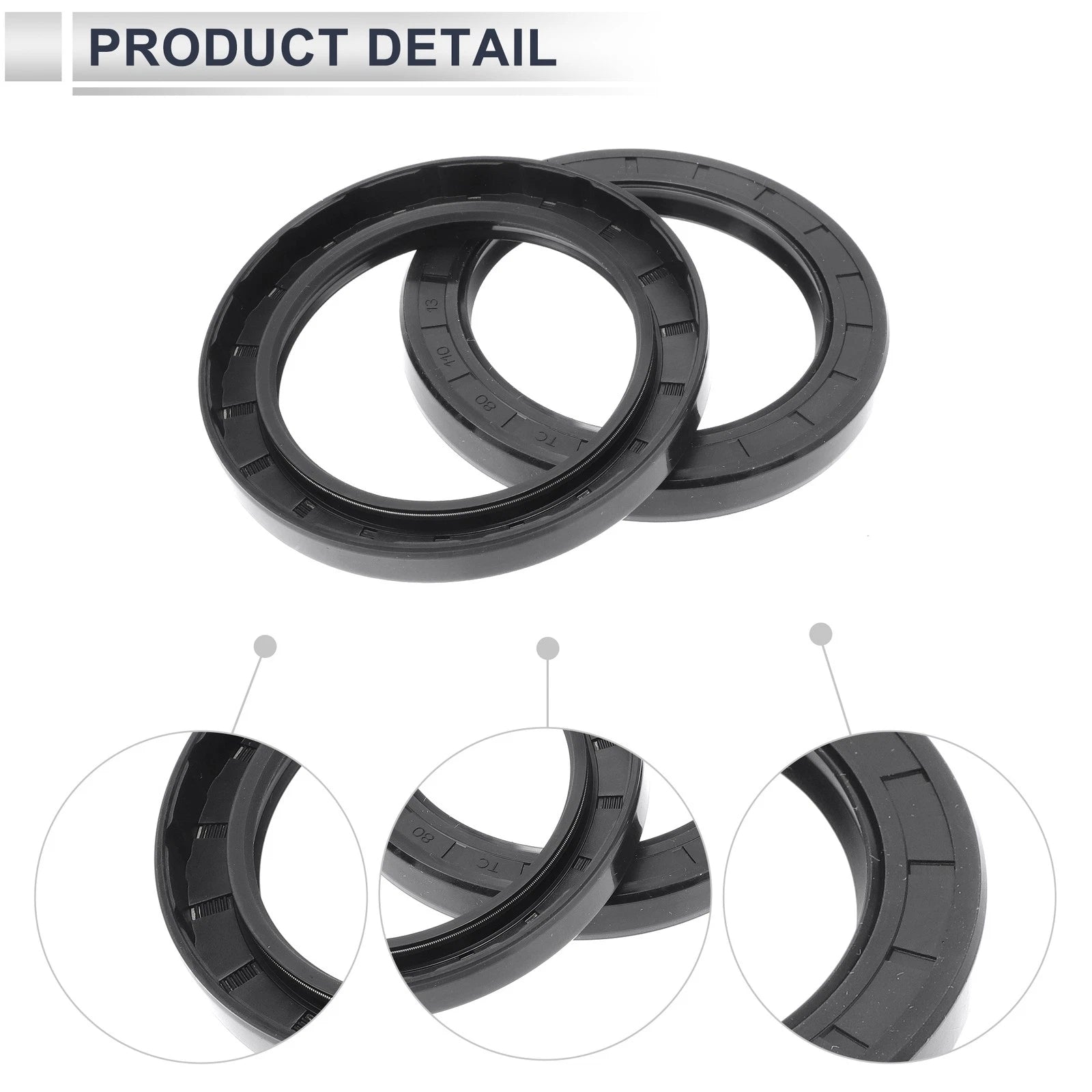 Set of 5 Oil Seal Rotary Shaft Seal for Various Models (80x110x13mm)