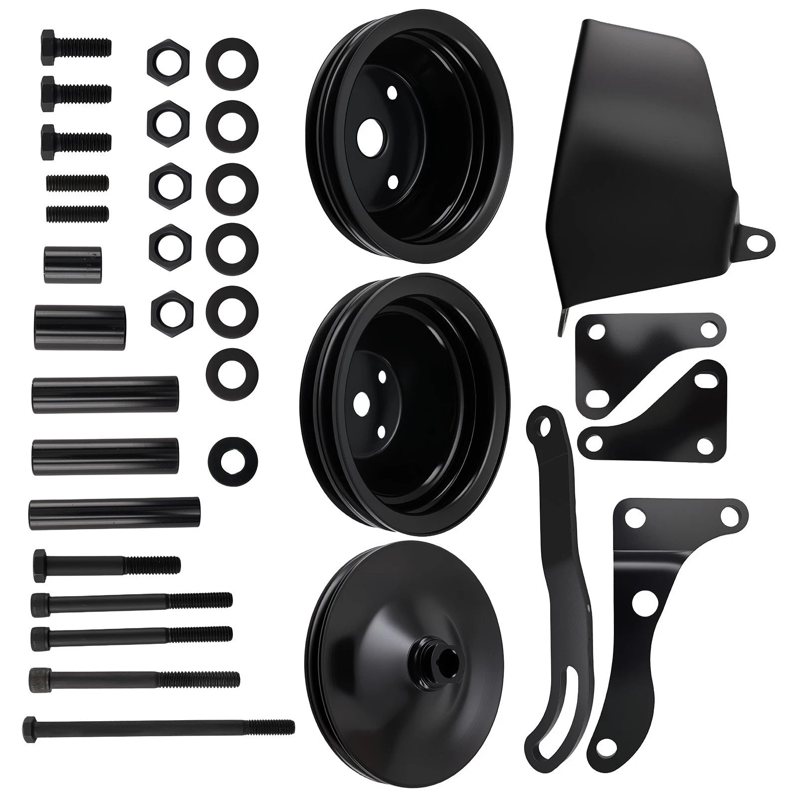 V-Belt 1/2 Groove Long Water Pump Pulley Kit for Chevy SB (1975–1975)