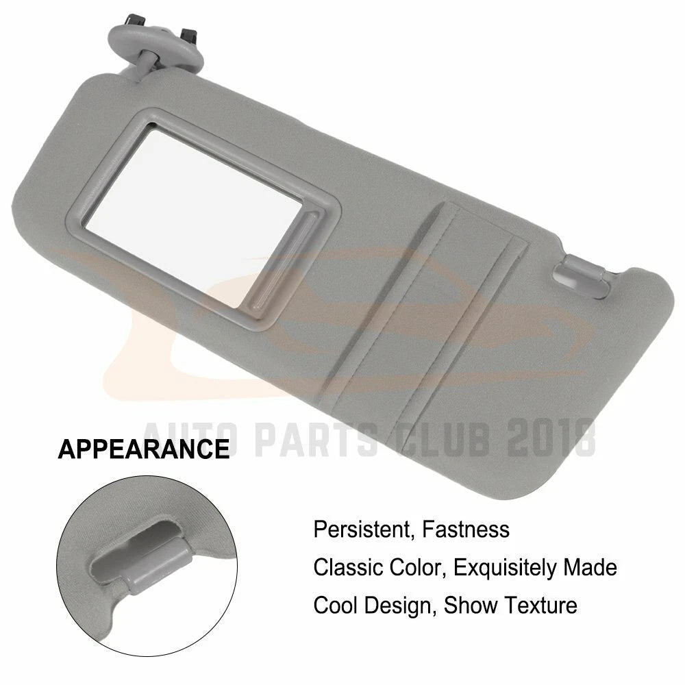 Set of 2 Gray Sun Visors for Toyota Camry (2007–2011)