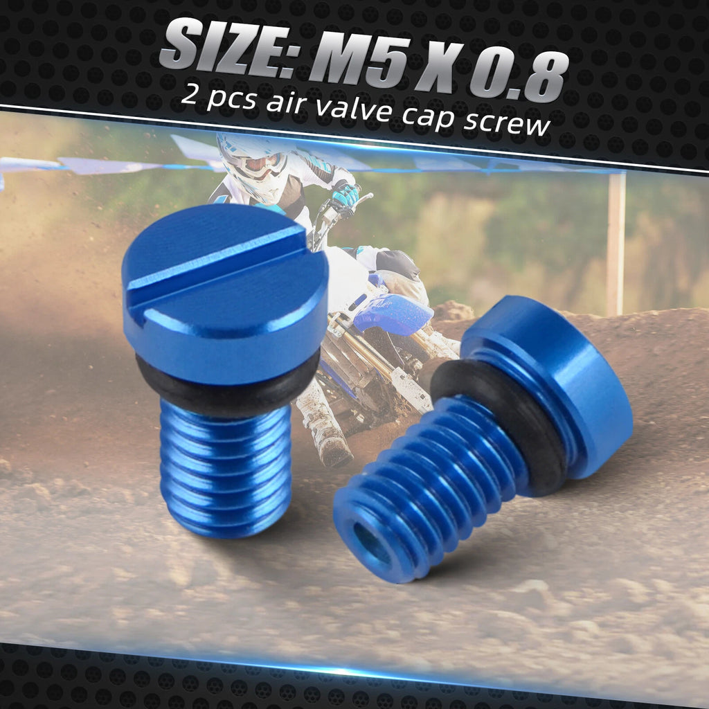 M5 Front Fork Air Valve Screws Bolts for Yamaha YZ 250F 400F 426F 450F (2001–2021)
