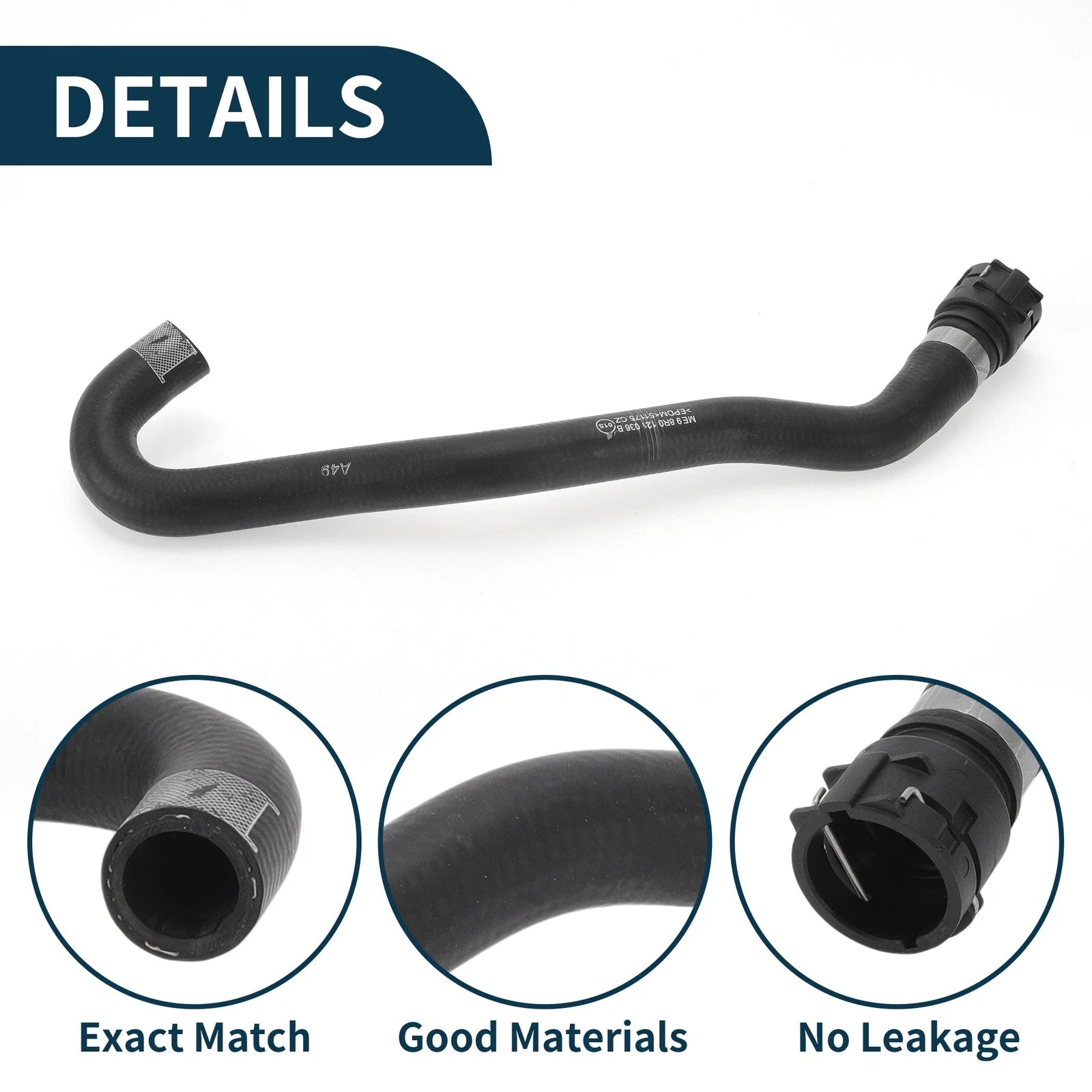 Radiator Hose Coolant Pipe for Audi Q5 (2014) No. 8R0121036B Rubber