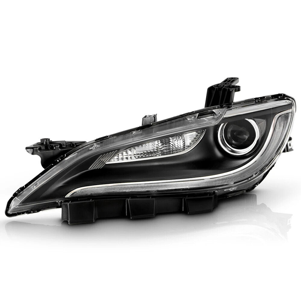 Halogen Headlight for Chrysler 200 (2015–2017) w/o LED DRL, Chrome Trim, Left