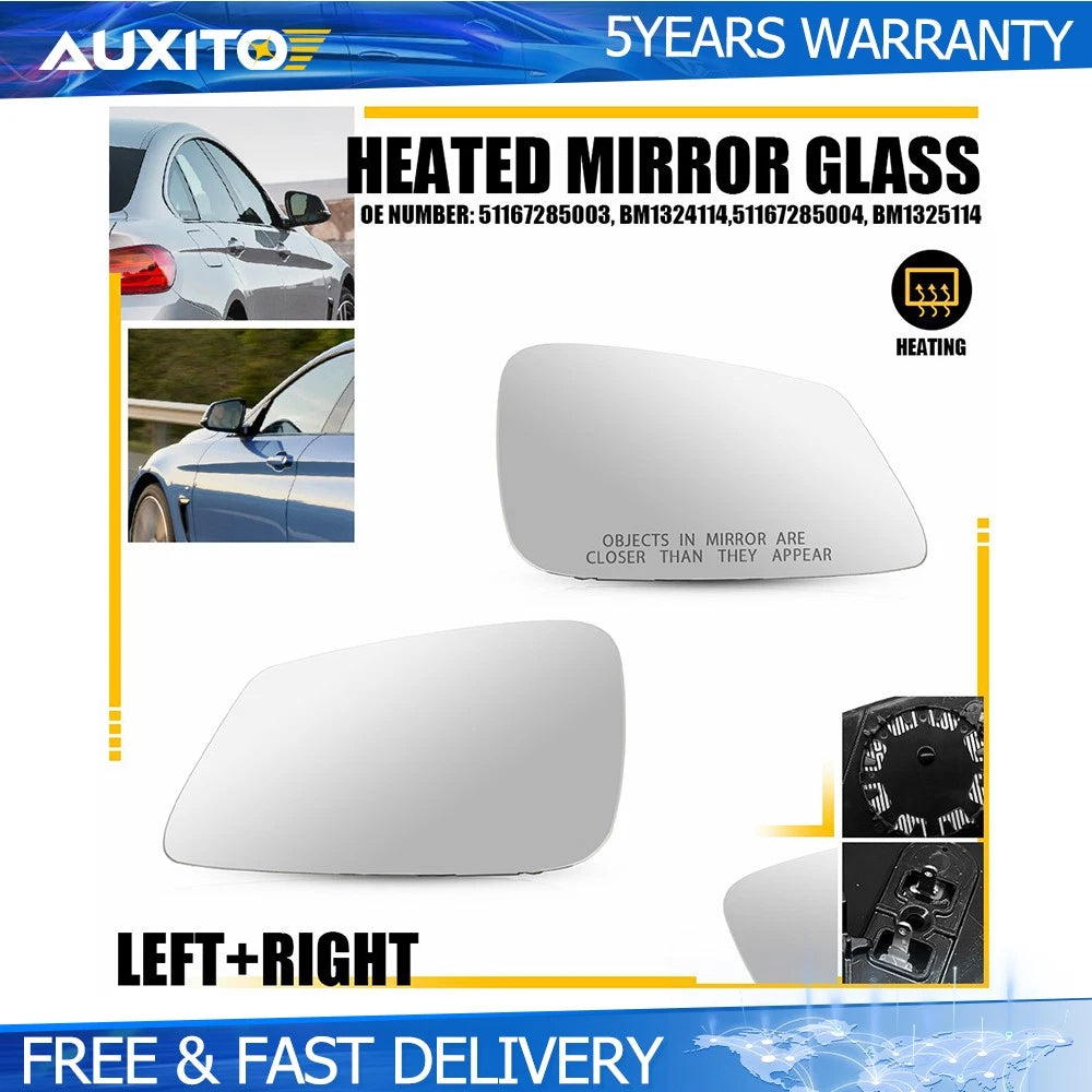 Heated Mirror Glass Pair for BMW 328i 2012–2016