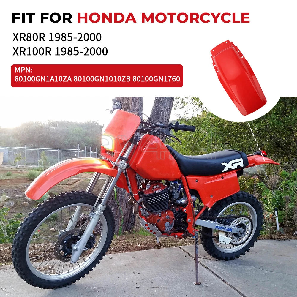 Red Rear Fender for Honda XR80R XR100R (1985–2000)