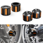 Axle Nut Covers for Harley Electra Glide FLHT (2019–2022) - Black & Orange