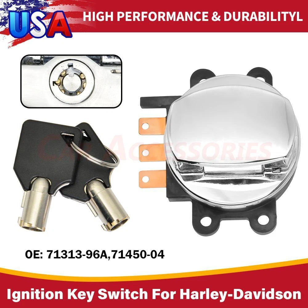 Ignition Key Switch for Harley-Davidson FLHRI Road King Softail Dyna (1996) 71313-96A