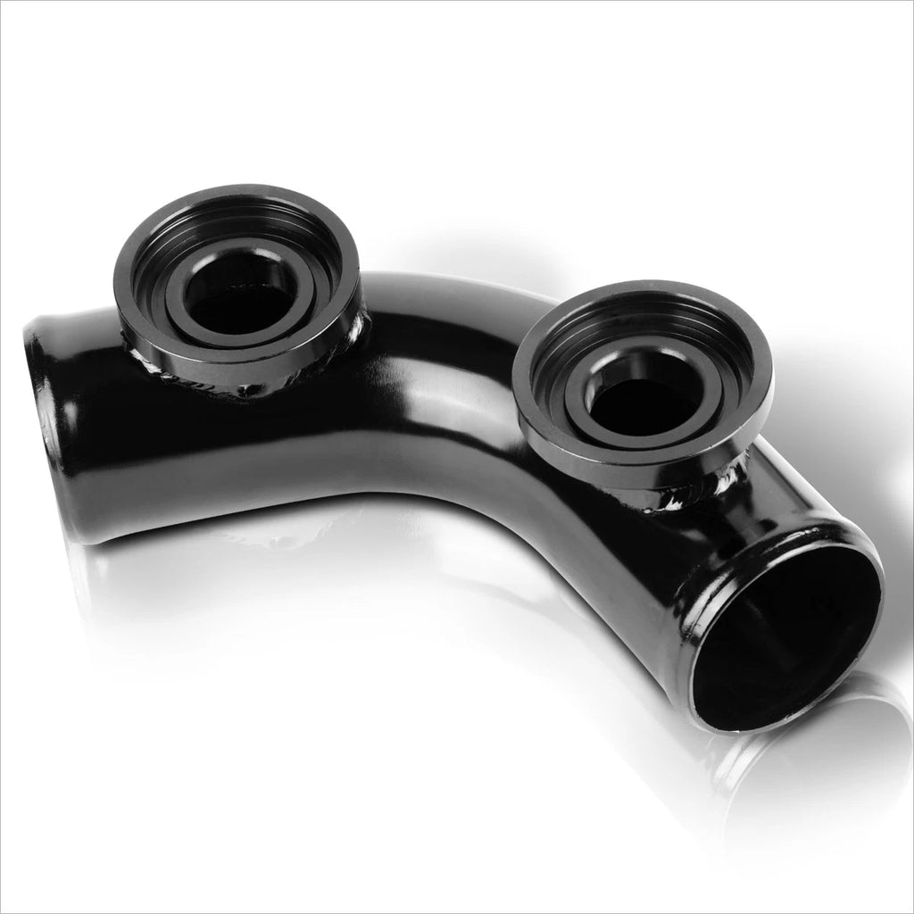 2.5" OD Aluminum 70 Degree Bend Turbo BOV Adapter Flange Pipe for