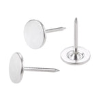 100X Silver Upholstery Nails for Furniture Hardware (Push Pins)