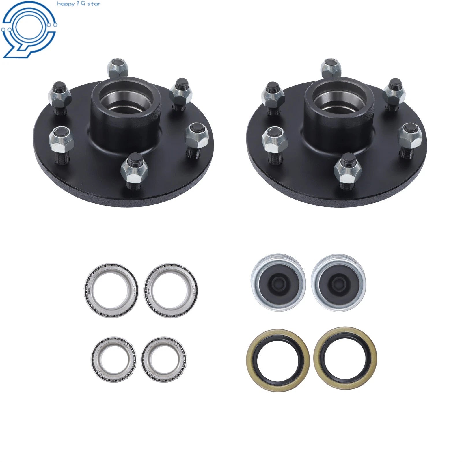 Trailer Hub Kit with Bearings for 3500 lbs Trailer (#84 Spindle)