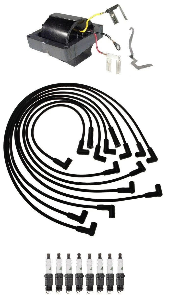 Ignition Wires & Spark Plugs Kit for Chevrolet C10 C20 Suburban C3500 (1973–1991)