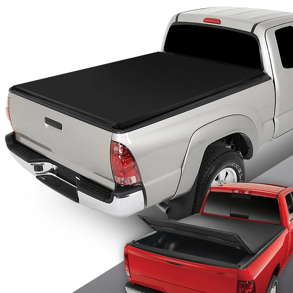 Soft Top Folding Tri-Fold Tonneau Cover for Toyota Tacoma (2005–2015)