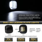 LED License Plate Light Rear Lamps for Blazer S10 Pickup Jimmy S-15 Sonoma (1994–2005)