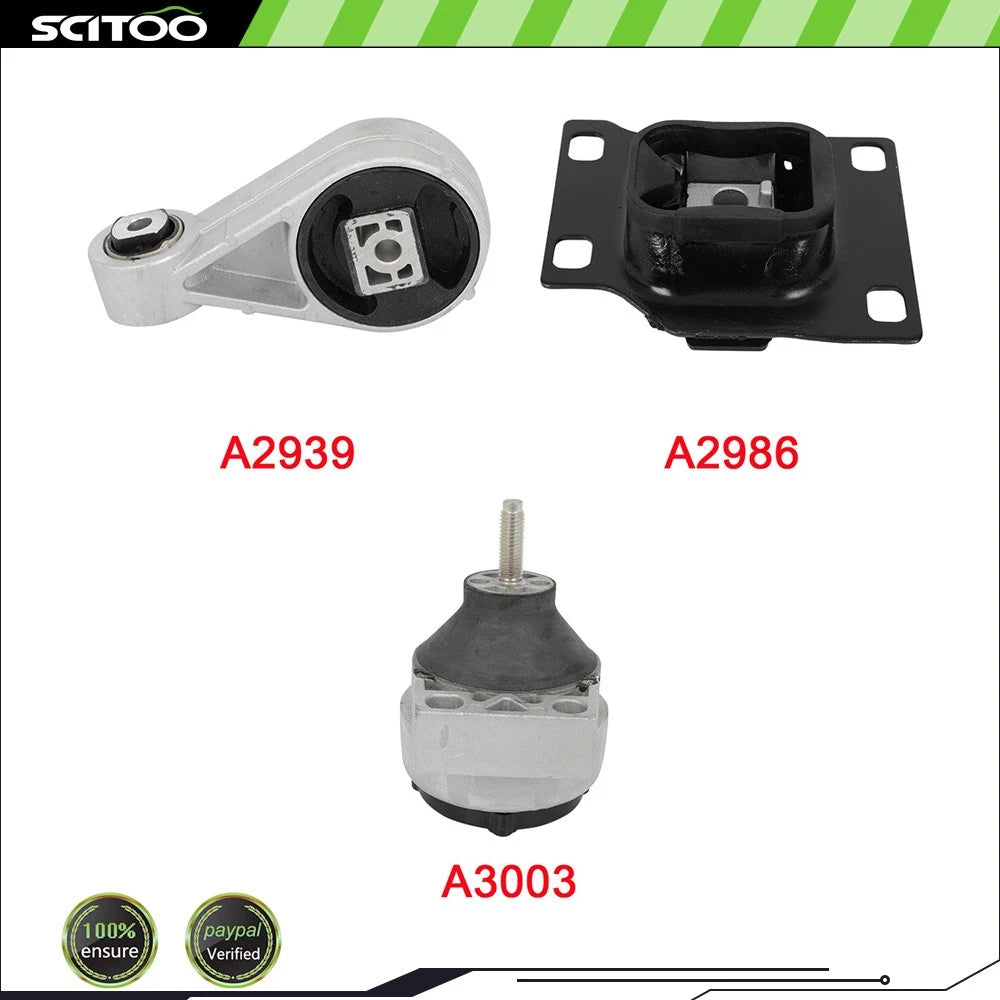 3X Engine Motor Mounts for Ford Focus 2000–2003 2.0L AT MT