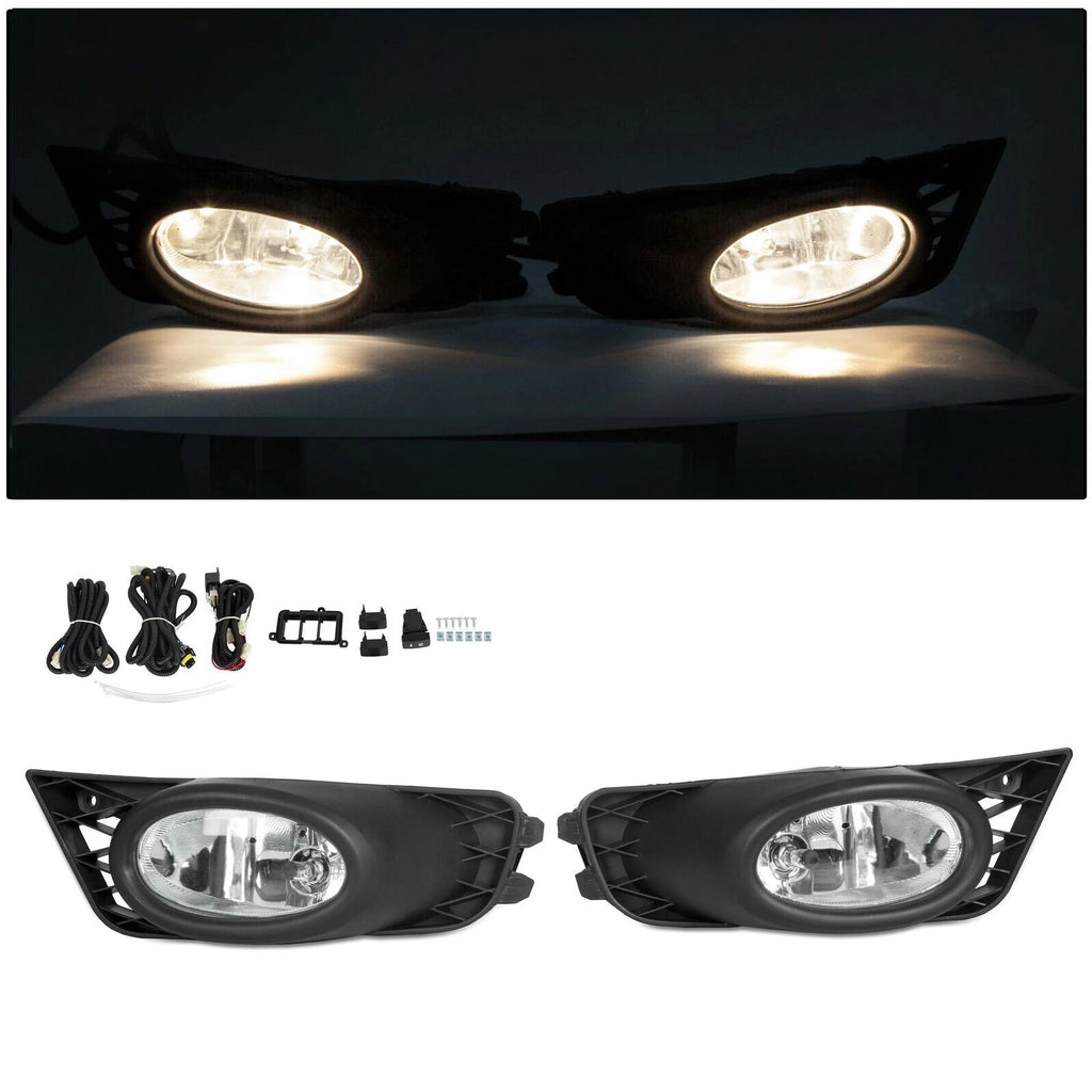 Pair Front Bumper Fog Lights for Honda Civic Sedan (2009–2011)