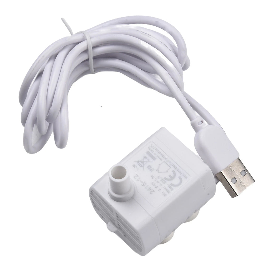 Noiseless USB Submersible Water Pump 200L/H for Fish Tanks
