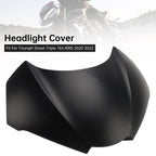 Front Nose Headlight Cover Fairing for Street Triple 765 R/RS (2020–2022) Black