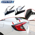 Carbon Fiber Rear Lamp Tail Light Panel Bezel for Honda Civic 2016–2021