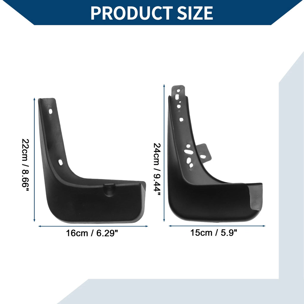 Set of 2 Mud Flaps Splash Guards for Kia K3S (2015–2017)