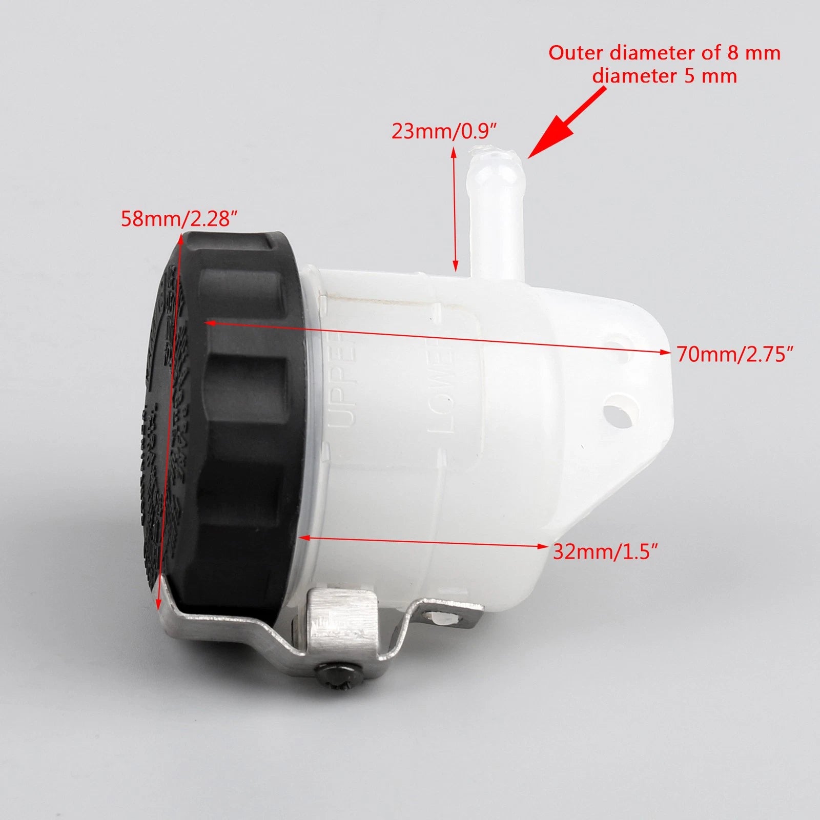 Front Brake Fluid Bottle Master Cylinder Oil Reservoir for Motorcycle (USA)
