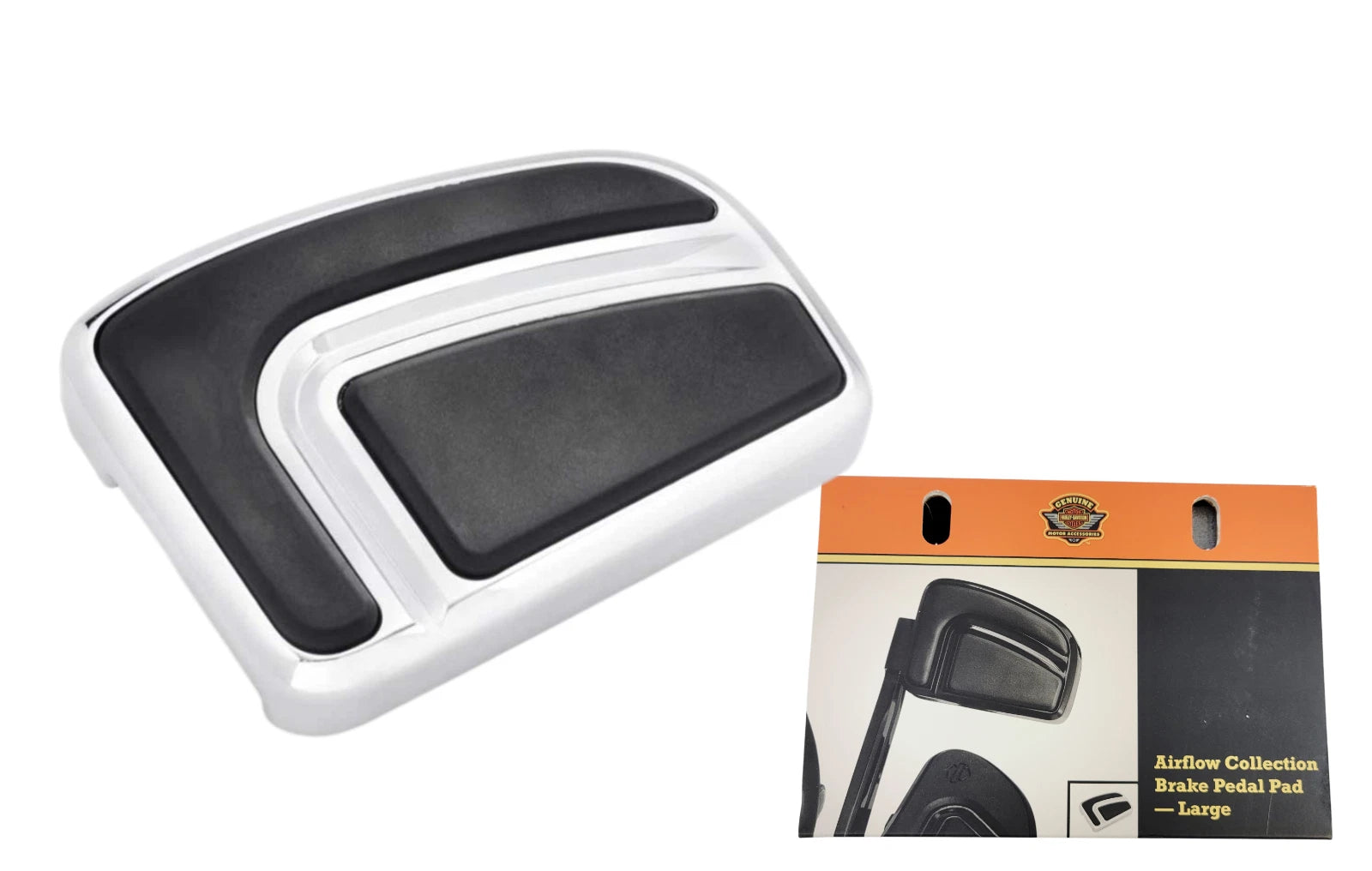 Airflow Brake Pedal Pad for Harley-Davidson (Chrome, 50600159)