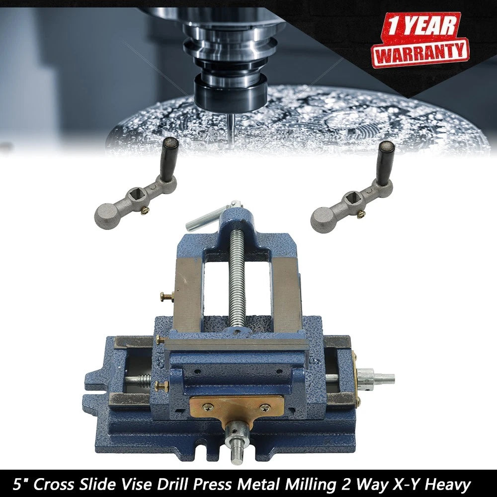 Heavy Duty Clamp for Drill Press (5" Cross Slide Vise)