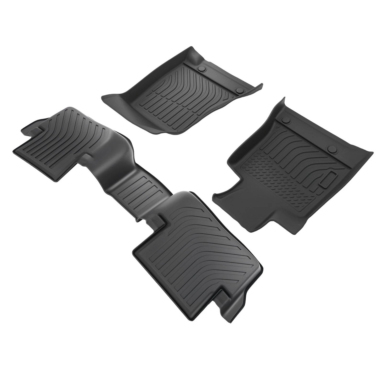 Set of 2 Black Floor Mat Liners for Mercedes-Benz C-Class W206 (2022–2024) Waterproof