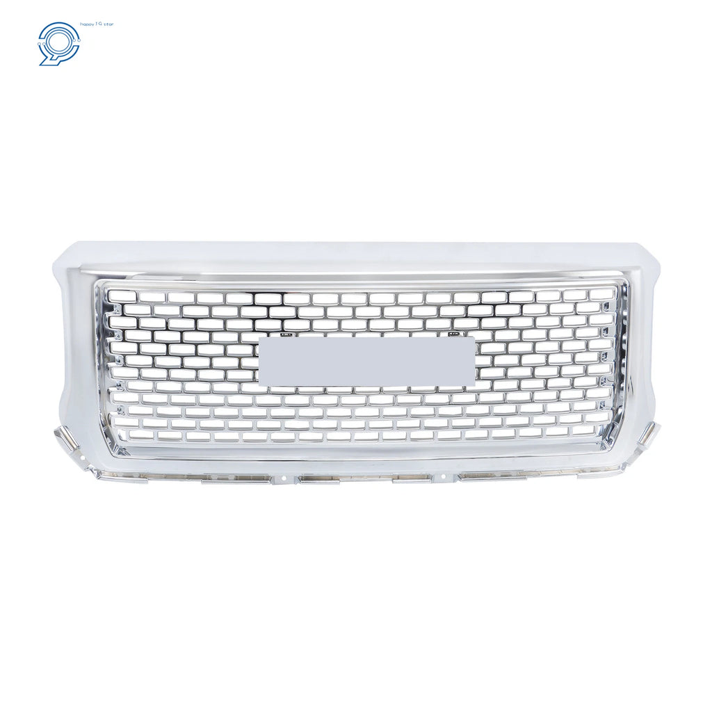 Chrome Mesh Front Bumper Upper Grille for GMC Sierra 1500 Denali (2014-2015)
