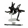Rearset Foot Pegs for Kawasaki ZX6R (2007–2008) Black