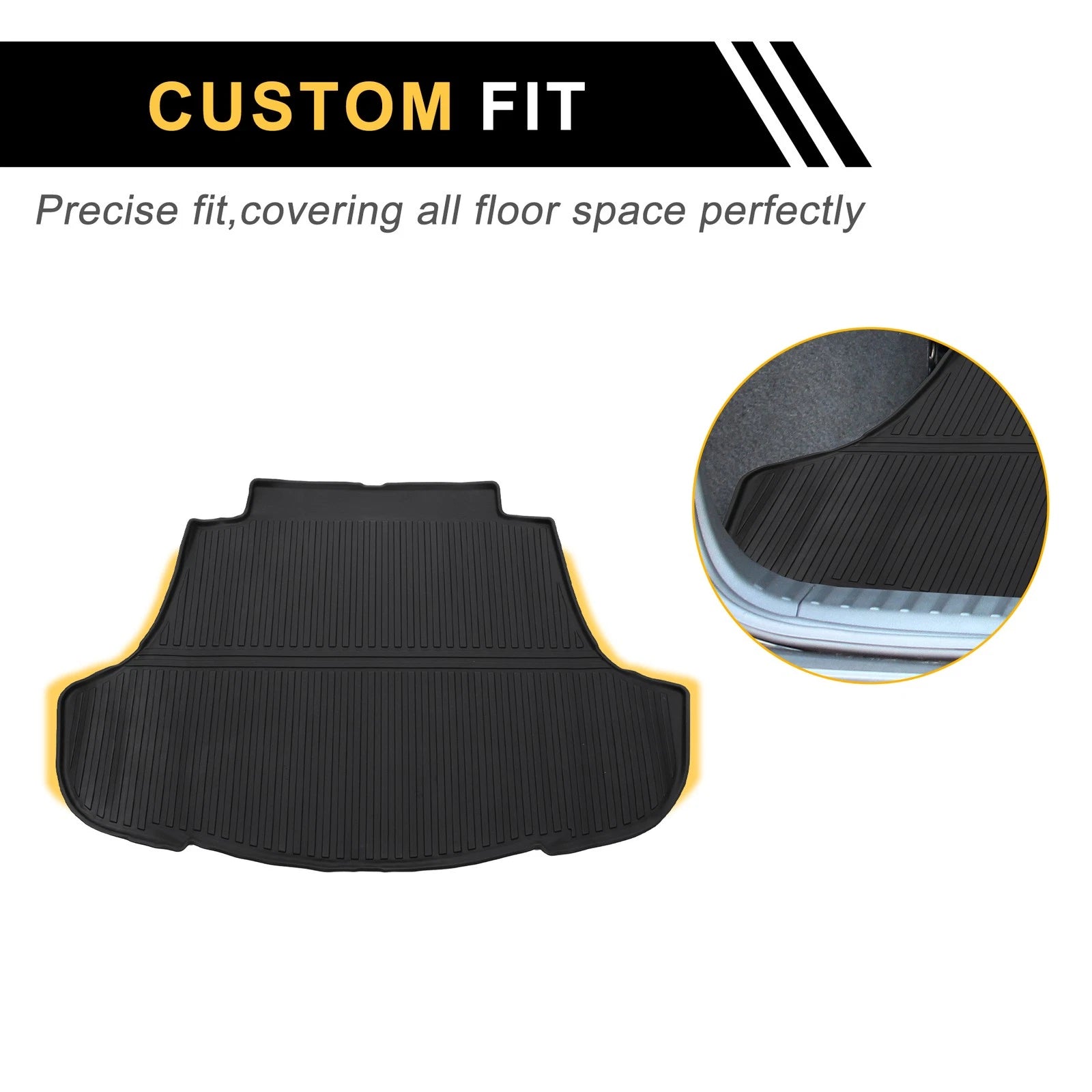 Cargo Liner Rear Trunk Mat for Lexus ES ES250 ES350 (2019–2024) TPE Stripe