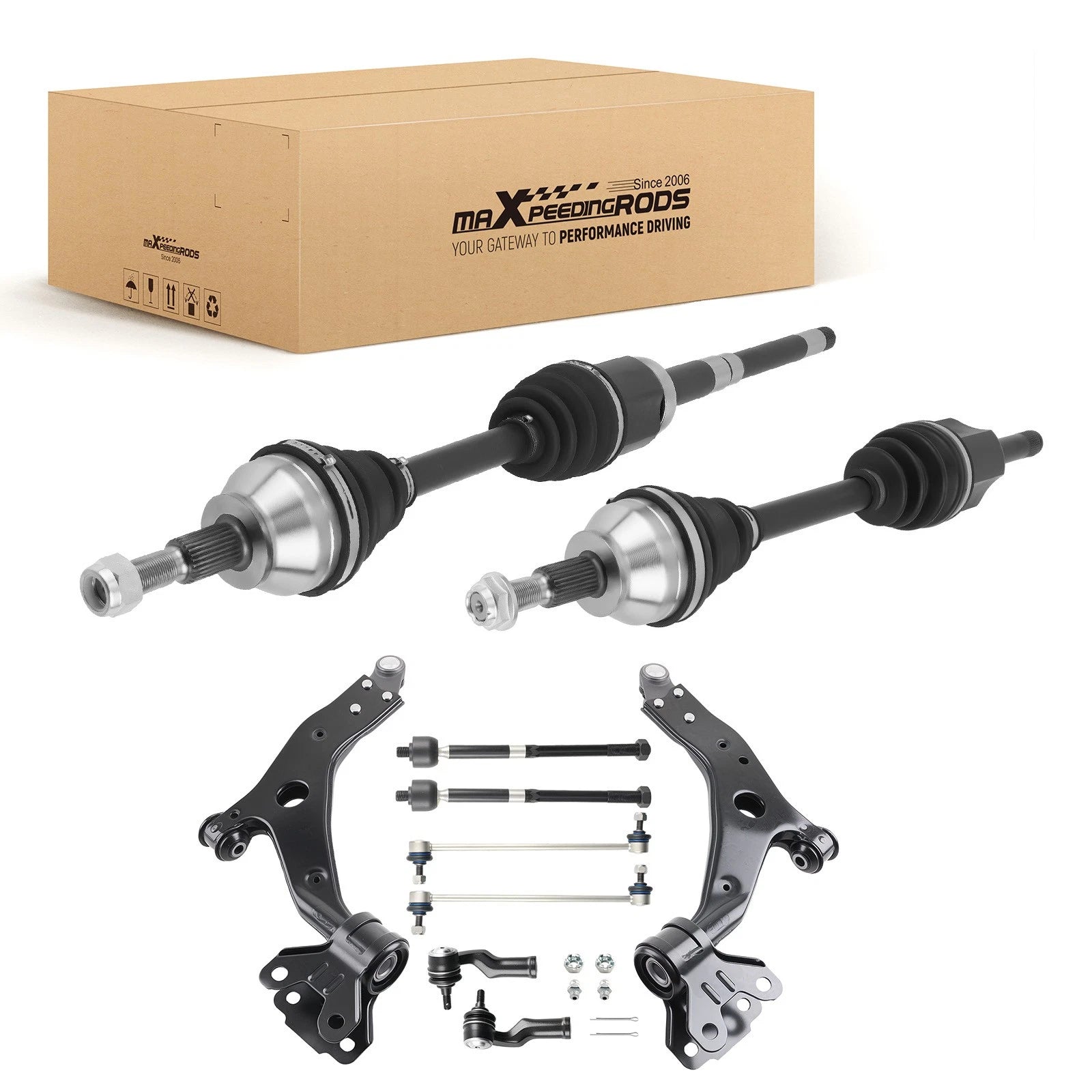 Set of 2 Front Lower Control Arms & CV Axle Shafts for Escape AWD (2014–2018)