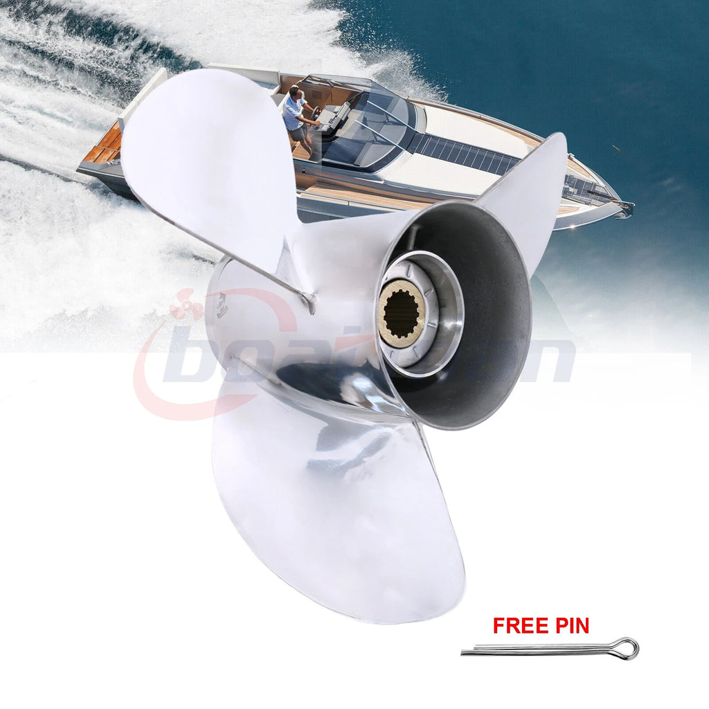 Stainless Boat Propeller for Yamaha OMC Outboard 70-90HP (13.520P, 15 Tooth)