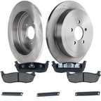 Disc Brake & Pad Kit for Lincoln Town Car (2003–2011) Rear Semi-Metallic