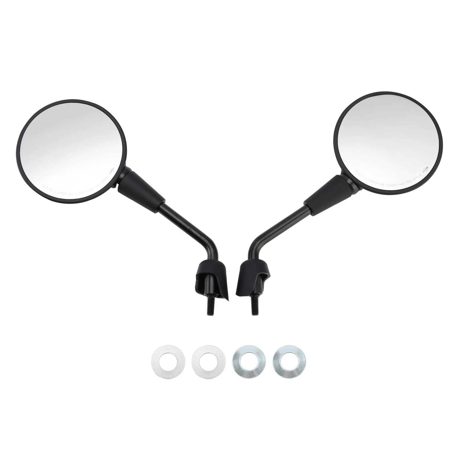 Pair Shorty Mirrors Black for Vespa Primavera 50-125, Sprint 50-150, GTS 125-300