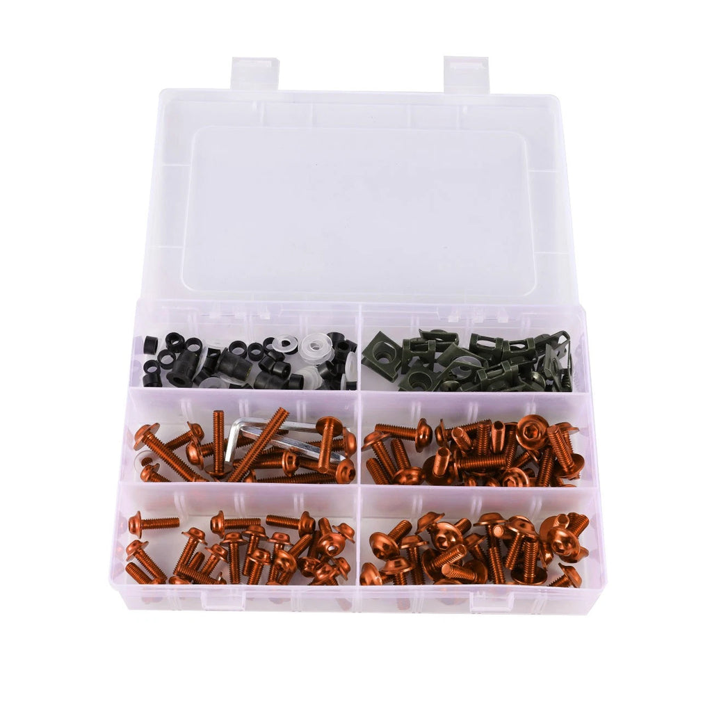 Fairing Fender Fastener Kit for Motorcycle (177x, Orange)