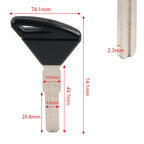 Uncut Blade Blank Key for Aprilia ETV 1000, Caponord, RS125, 250, Mana 850, RXV 450