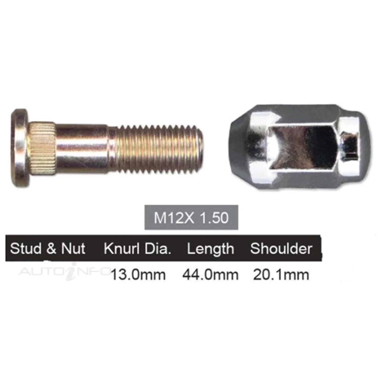 Rear Wheel Stud & Nut for Ford Ranger PJ PK PX (2007 - 2021)