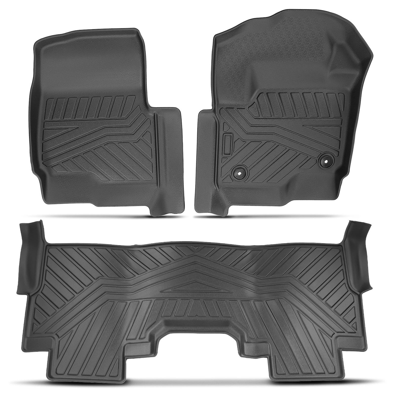 Set of 4 Floor Mats for Ford F-450/550 Super Duty Crew Cab (2017–2024) Waterproof