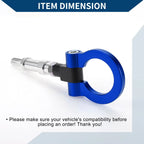 Tow Hook Ring 23.0cm for Honda S2000 (2000-2009) - Metal Towing Hook, Blue