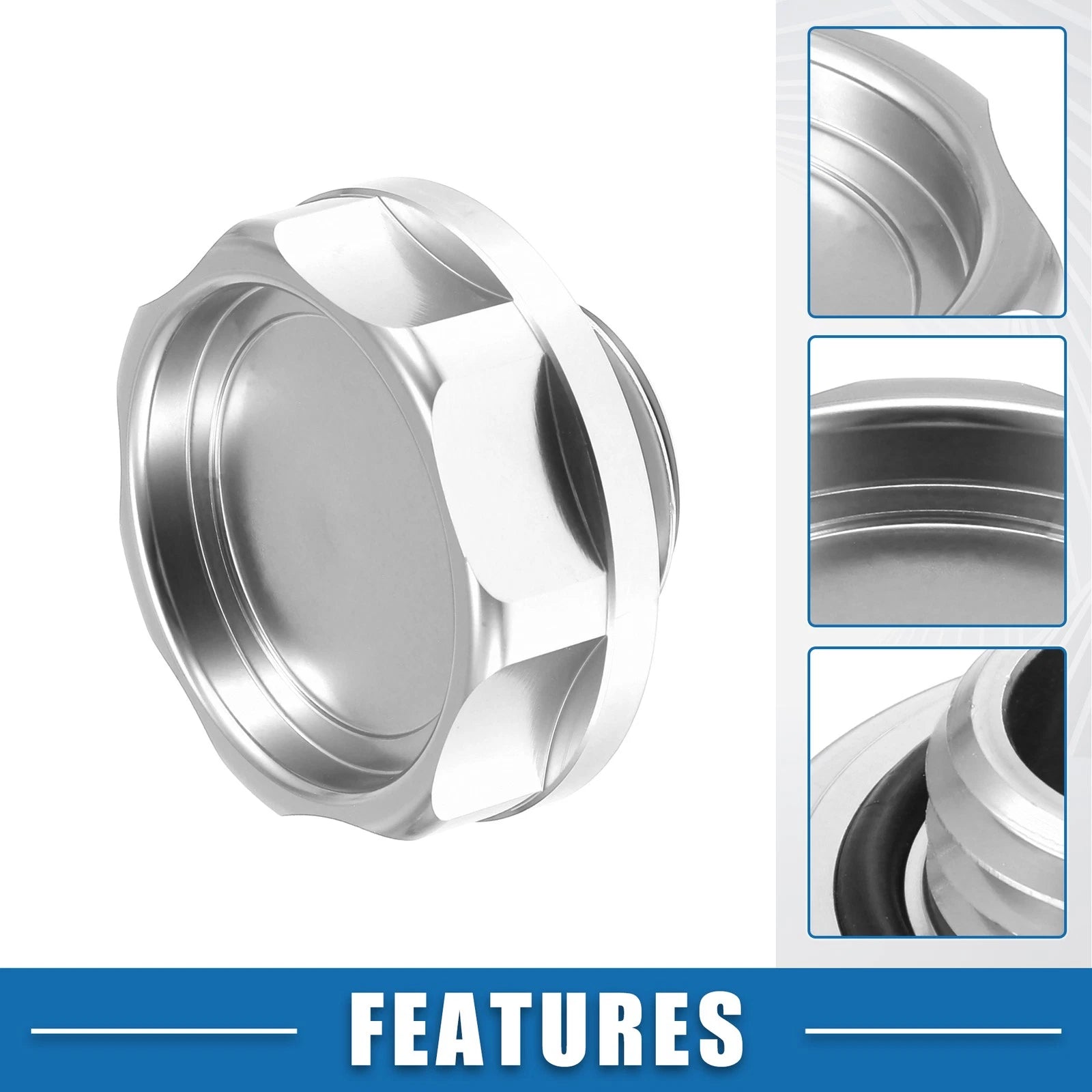 Oil Filler Cap for Honda (Engine Modified, Silver Tone)