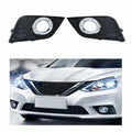 Front Bumper Fog Light Frame Cover for 16-19 Nissan Sentra (2016-2019)