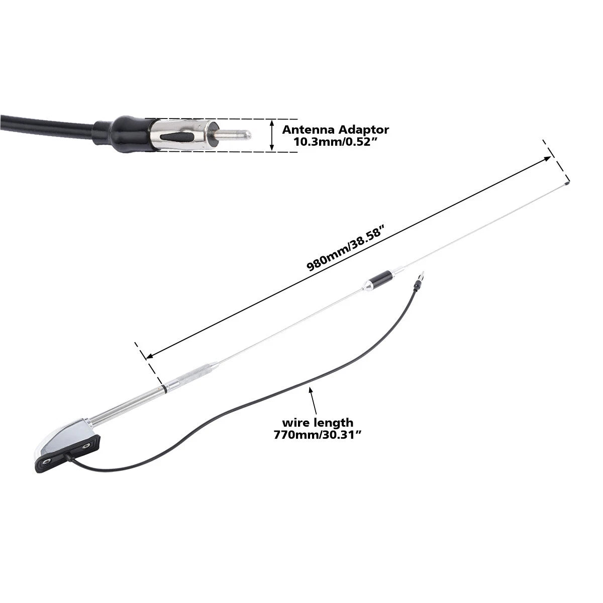 Chrome Antenna for Honda Goldwing GL1800 GL1500 (2001–2017)