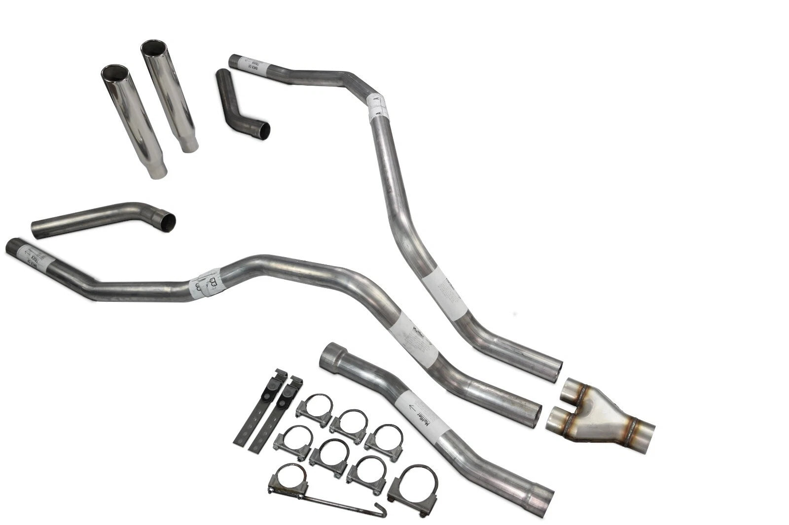 Dual Exhaust Y Pipe 2.5" for Nissan Titan (2004–2006) - Rolled Edge Tip