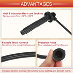 Set of 4 Spark Plug Wire Ignition Coil Cables No. 22451AA730 for Subaru Baja Outback (2003–2006)