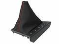 Leather Automatic Shift Boot Cover for Kia Optima (2011–2015) Black Red Stitch